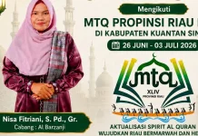 Guru MTsN 1 Siak Wakili Siak pada MTQ XLIV Provinsi Riau di Kuantan Singingi