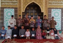 Kemenag Bengkalis dan LAZ Ibadurrahman Salurkan Santunan bagi 20 Anak Yatim