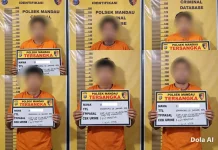 Polsek Mandau Amankan Lima Penyalahguna Sabu di Bathin Solapan