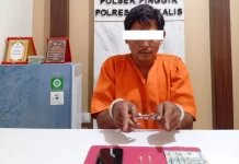 Polsek Pinggir Tangkap Pengedar Sabu, Amankan 5 Paket Barang Bukti
