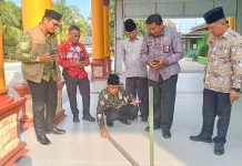 Kemenag Inhil Gelar Verifikasi Arah Kiblat Massal saat Fenomena Rashdul Kiblat