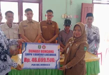 Sekcam Apresiasi Kepedulian PGRI Bantu Korban Puting Beliung