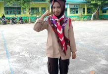 Siswi MTsN 2 Bengkalis Ikuti Seleksi Calon Pramuka Garuda Tingkat Kwarran Bantan