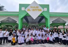 MTsN 1 Bengkalis Libatkan Siswa dalam GEBER MAS di Masjid Al-Isti’da