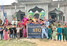 Bersama Masyarakat, Mahasiswa KKM ISNJ Desa Teluk Papal Sukseskan STQ