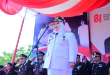 Bupati Kasmarni Pimpin Upacara HUT RI Ke-81 Bengkalis