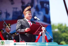 Ketua DPRD Bengkalis Bacakan Proklamasi di HUT ke-81 RI