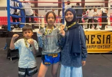Tiga Bersaudara SDN 04 Bengkalis Raih Medali di Kejurnas Muaythai