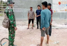 Babinsa Mandau Perkuat Wawasan Kebangsaan Kampung Pancasila