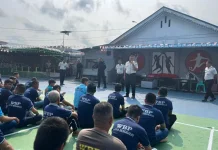 Tegakkan Tata Tertib Blok Hunian, KPLP Baru Lapas Bengkalis Beri Pengarahan Tegas
