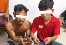 Belasan Paket Sabu Disita, Dua Pria Dibekuk Polsek Mandau di Simpang Puncak