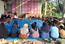 Ditengah Kabut Asap, Pegawai KUA Ukui Gelar Doa Bersama dan Santuni 71 Anak Yatim