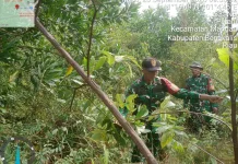Patroli Karhutla di Mandau, Babinsa Ingatkan Warga Tidak Bakar Lahan