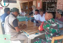 Babinsa Mandau Ajak Warga Tasik Serai Amalkan Nilai Pancasila
