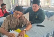 HUT PGRI Bengkalis Diisi Olahraga dan Gotong Royong