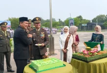 Pemkab Meranti Turut Hadiri Upacara HUT TNI di Makodim 0303/Bengkalis