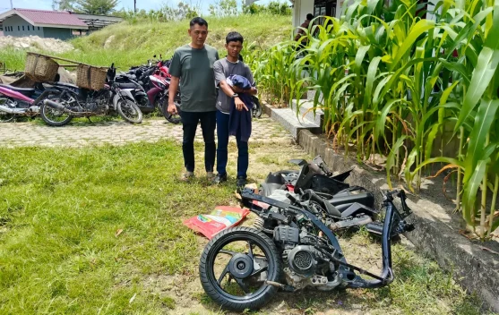 Mekanik Gelapkan Motor Pelanggan, Ditangkap Polisi di Mandau