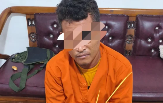 Polsek Mandau Tangkap Pengguna Sabu di Balai Makam