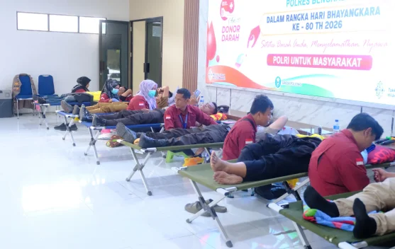 Donor Darah Hari Bhayangkara ke-80, Polres Bengkalis Tebar Harapan