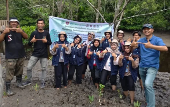 Mahasiswa KKN UNRI Perkuat Konservasi Mangrove Bersama Masyarakat Bengkalis
