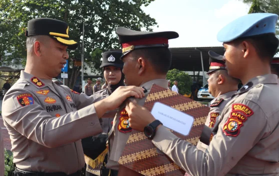 Kapolres Bengkalis Pimpin Kenal Pamit, Tegaskan Soliditas Polri