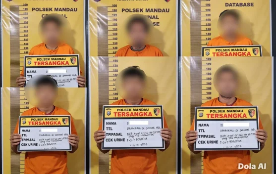 Polsek Mandau Amankan Lima Penyalahguna Sabu di Bathin Solapan