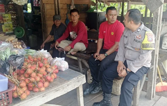 Bhabinkamtibmas Bantan Sari Ajak Warga Manfaatkan Lahan Kosong