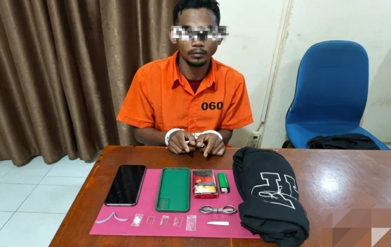 Polsek Siak Kecil Tangkap DPO Narkoba, Sabu Disita di Siak