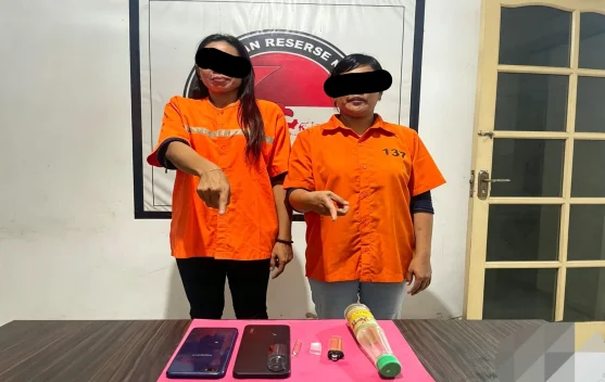 Dua Perempuan Diduga Pengedar Sabu Dibekuk Satresnarkoba Bengkalis