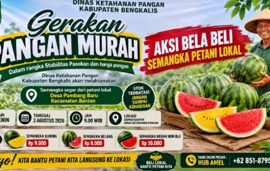 Bela Beli Semangka Lokal, DKP Bengkalis Gelar Gerakan Pangan Murah