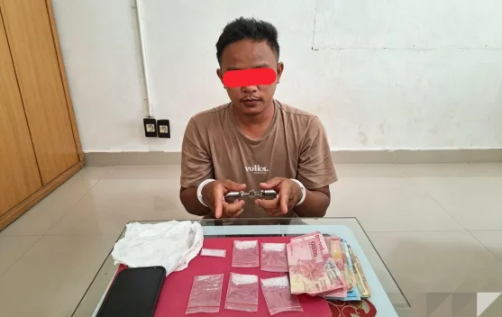Polsek Mandau Ringkus Pria dengan Enam Paket Diduga Sabu
