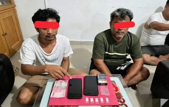 Laporan Warga Ditindaklanjuti, Polsek Mandau Amankan Dua Pria dan 5 Paket Sabu