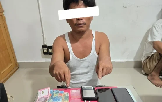 Polsek Mandau Amankan Pria dan Sita Sabu di Desa Bumbung
