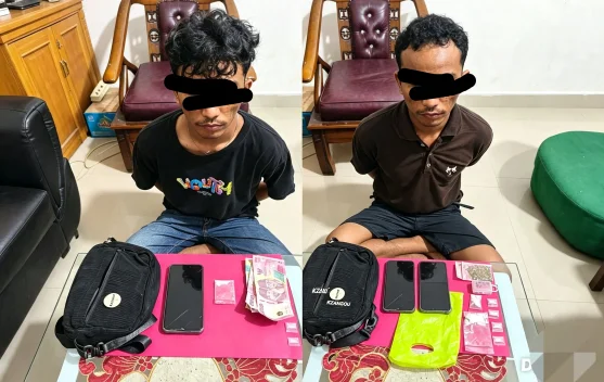Peredaran Sabu di Pematang Pudu Terbongkar, Dua Pria Diciduk Bawa Ganja