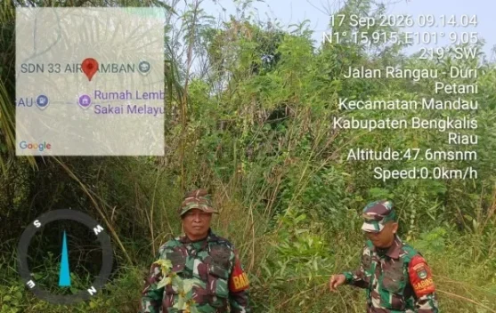 Babinsa Mandau Tingkatkan Patroli Cegah Karhutla