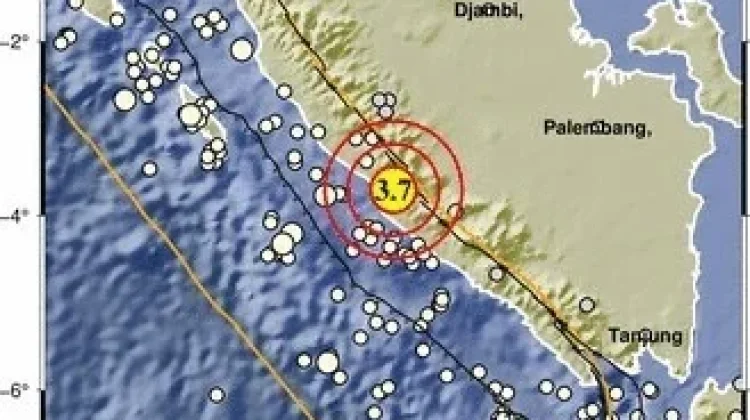 Bengkulu tengah Diguncang Gempa Dengan Magnetudo 3.7