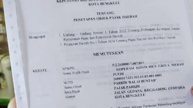 Parkir Balai Buntar Resmi Bertarif