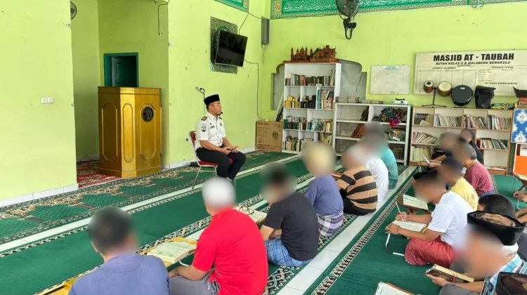 Perkuat Keimanan, WBP Rutan Bengkulu Ikuti Bina Iman