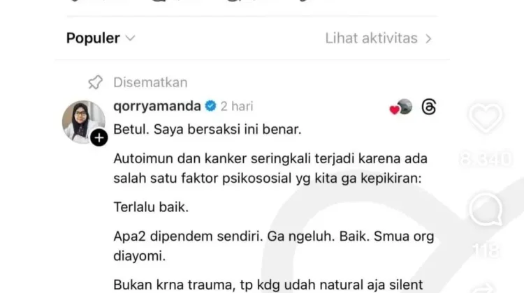 Perempuan perlu Menangis agar Terhindar dari Kanker dan Autoimun
