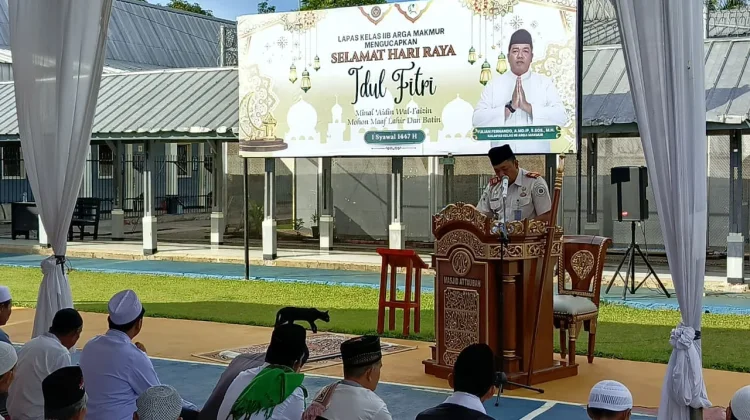 Lapas Arga Makmur Gelar Salat Idul Fitri 1447 H dan Pemberian Remisi WBP