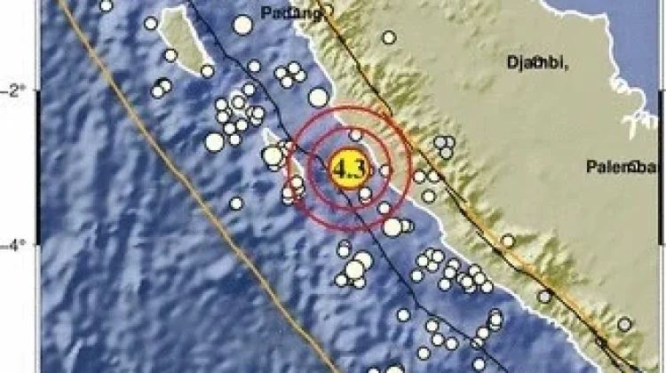 Mukomuko Diguncang  Gempa Dengan  Magnetudo 4.3