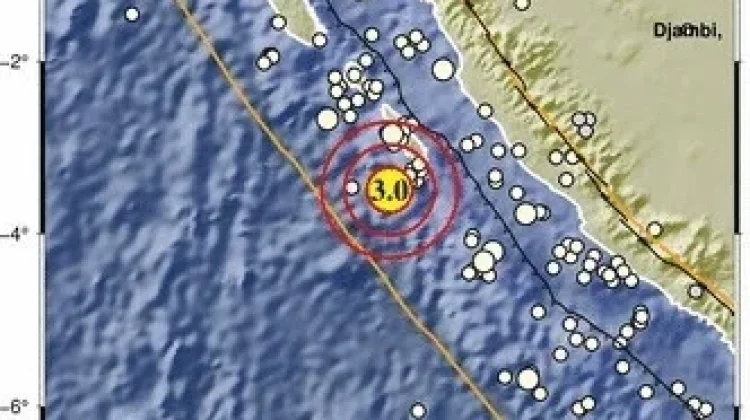 Mukomuko Diguncang  Gempa Dengan  Magnetudo 3.0