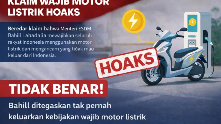 Klaim Wajib Motor Listrik Hoaks