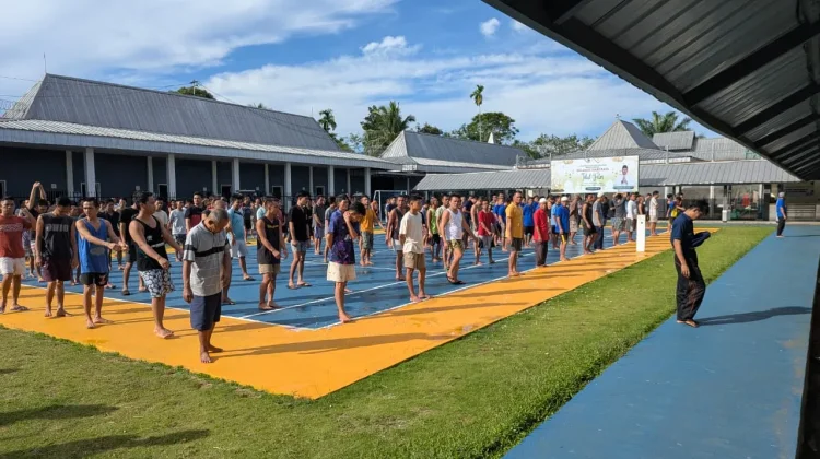 Jaga Kebugaran Tubuh, WBP dan Lapas Arga Makmur Gelar Senam Pagi Bersama
