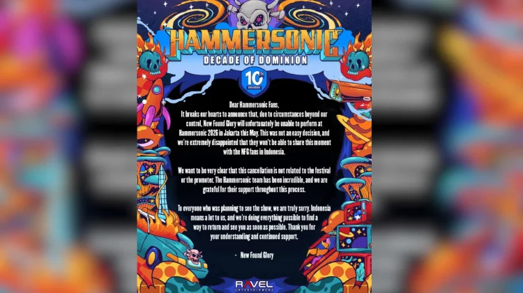 New Found Glory Batal Tampil di Hammersonic 2026 Jakarta