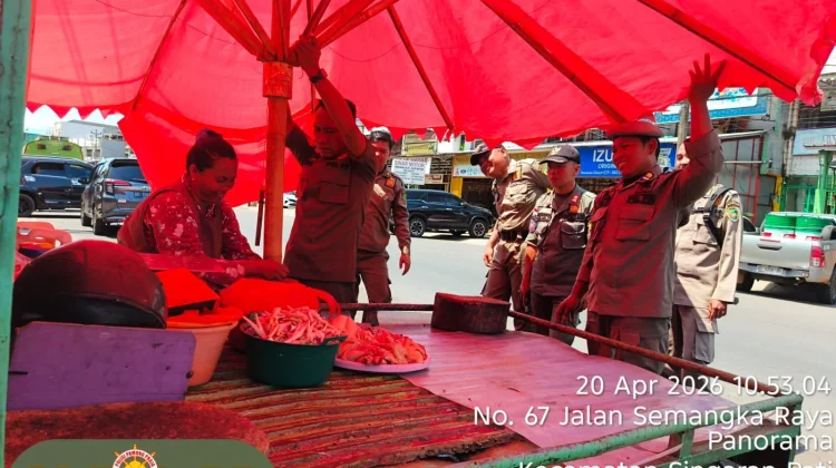Satpol PP Kota Bengkulu Kembali Tegur PKL di Jalan Semangka