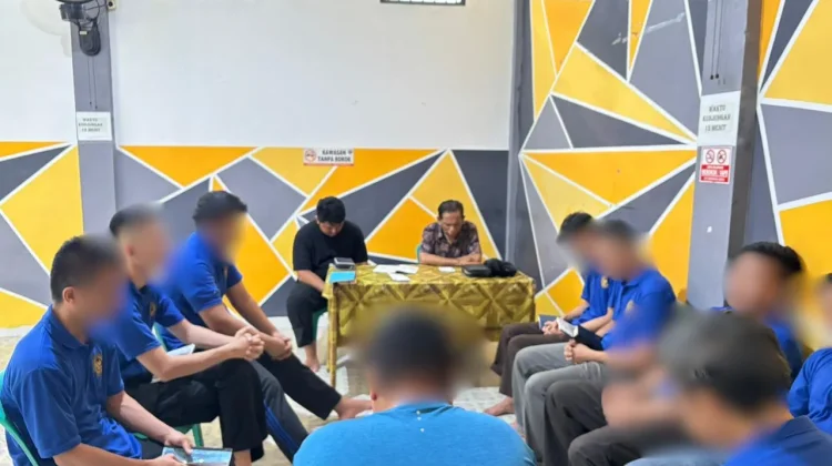 WBP Umat Nasrani Rutan Bengkulu mengikuti Bina Iman