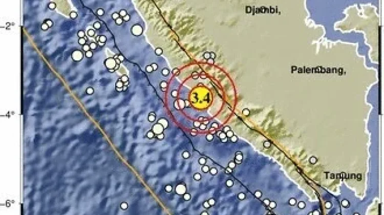 Bengkulu Utara Diguncang Gempa Dengan Magnetudo 3.4