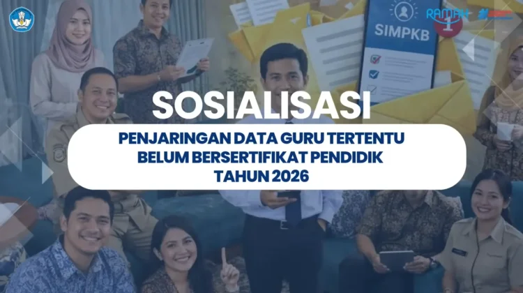 Pendaftaran Penjaringan Data Guru Tertentu Belum Bersertifikat Pendidik Ditutu