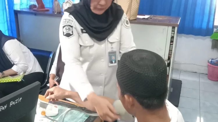 WBP Lapas Arga Makmur lakukan Pencegahan Penyakit sejak  Dini